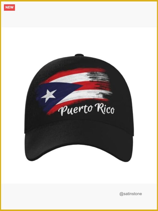 Puerto Rico Flag Baseball Cap - Adjustable Strapback, Polyester Twill main image 4